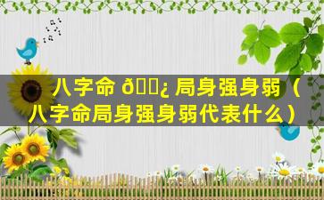 八字命 🌿 局身强身弱（八字命局身强身弱代表什么）